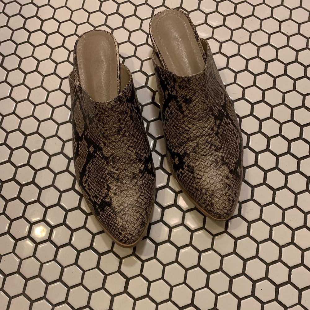 Vegan Snakeskin Lita Mule